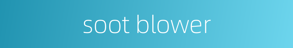 soot blower的同义词