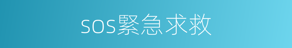 sos緊急求救的同義詞