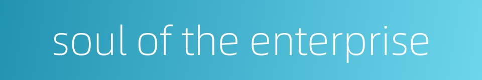 soul of the enterprise的同义词