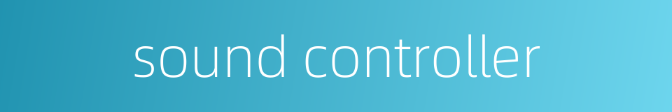 sound controller的同义词