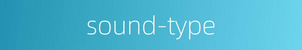sound-type的同义词