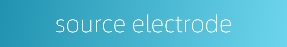 source electrode的同义词
