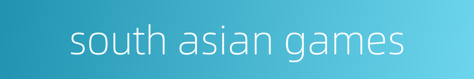 south asian games的同义词