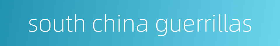 south china guerrillas的同义词