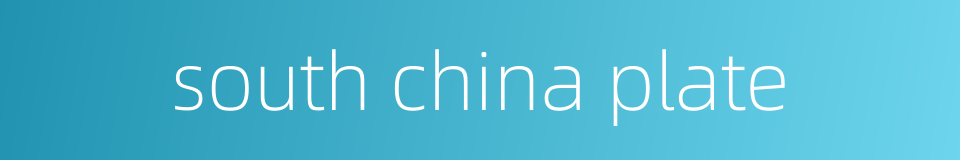 south china plate的同义词