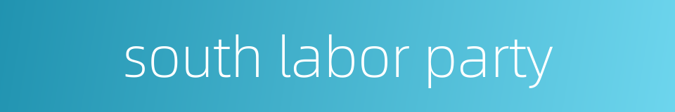 south labor party的同义词