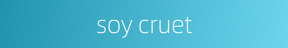 soy cruet的同义词