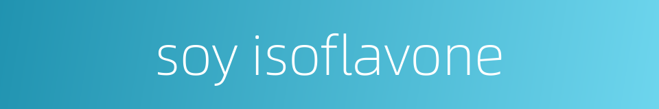 soy isoflavone的同义词