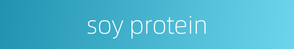 soy protein的同义词
