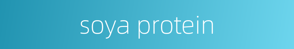 soya protein的同义词