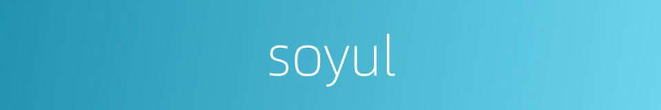 soyul的同义词