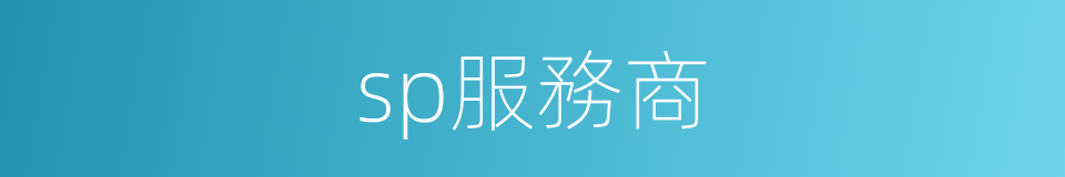 sp服務商的同義詞