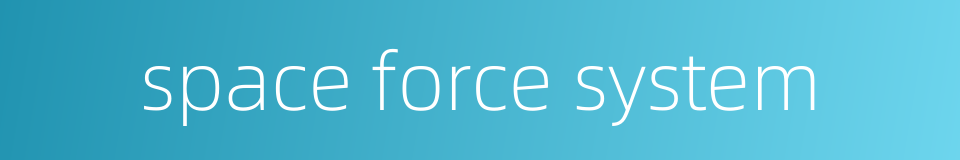 space force system的同义词