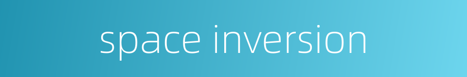 space inversion的同义词