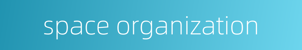 space organization的同义词