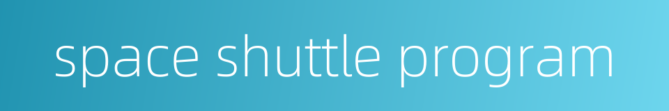 space shuttle program的同义词