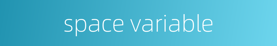 space variable的同义词