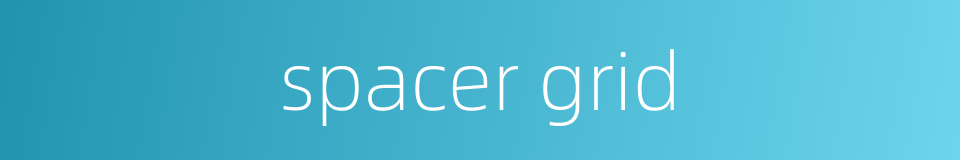 spacer grid的同义词
