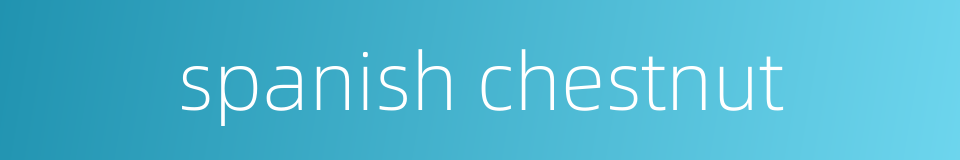 spanish chestnut的同义词