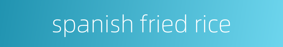 spanish fried rice的同义词