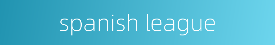 spanish league的同义词