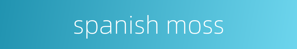 spanish moss的同义词