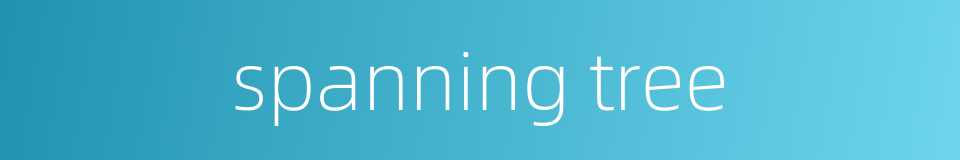 spanning tree的同义词
