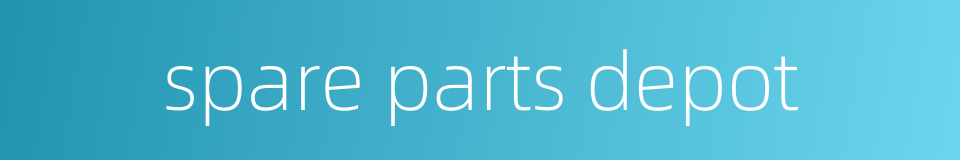 spare parts depot的同义词