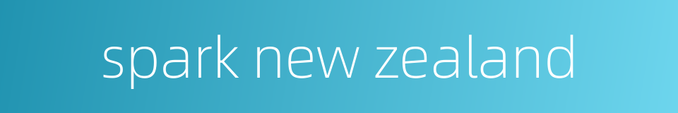 spark new zealand的同义词