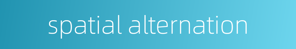 spatial alternation的同义词