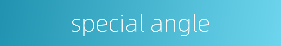 special angle的同义词