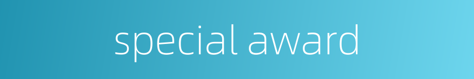 special award的同义词