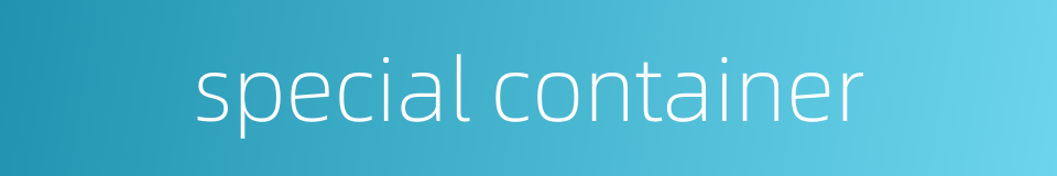 special container的同义词