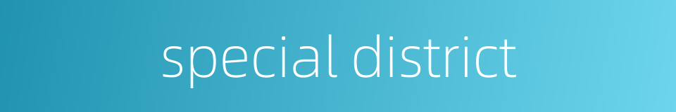 special district的同义词