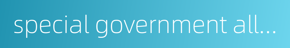 special government allowance的同义词