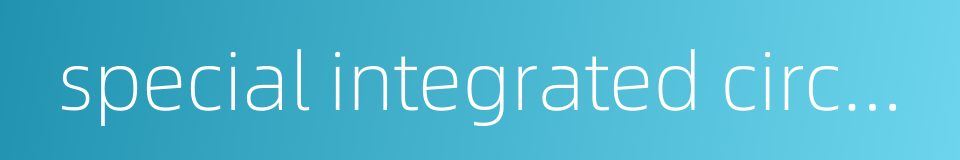 special integrated circuits的同义词