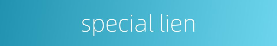 special lien的同义词