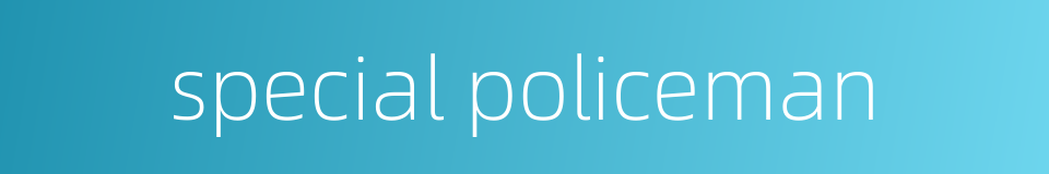 special policeman的同义词