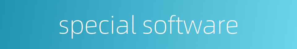 special software的同义词