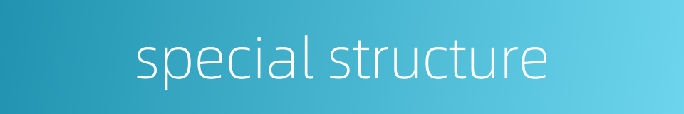 special structure的同义词