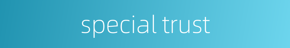 special trust的同义词
