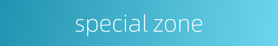 special zone的同义词