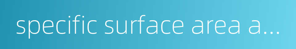 specific surface area analyzer的同义词