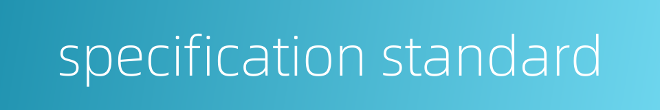 specification standard的同义词