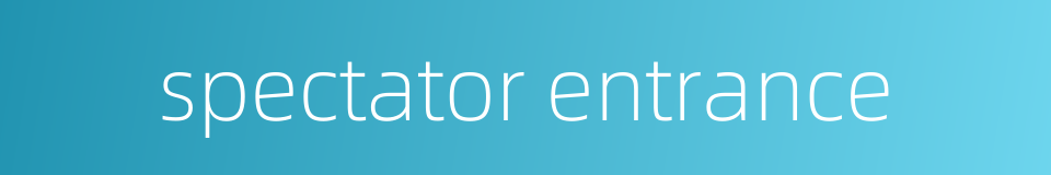 spectator entrance的同义词