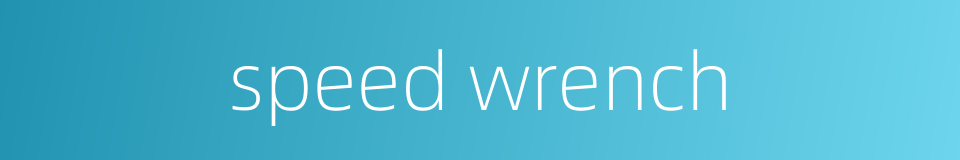 speed wrench的同义词
