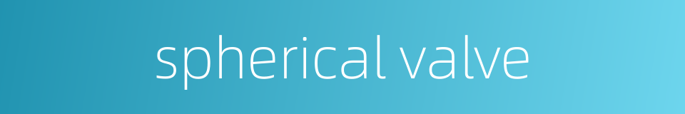 spherical valve的同义词