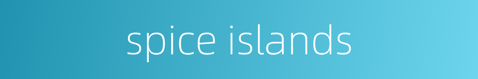 spice islands的同义词