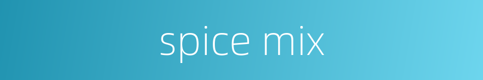 spice mix的同义词
