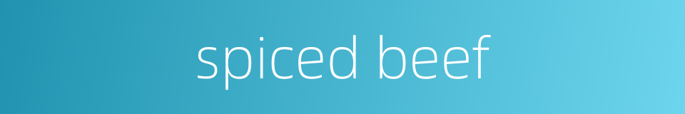 spiced beef的同义词